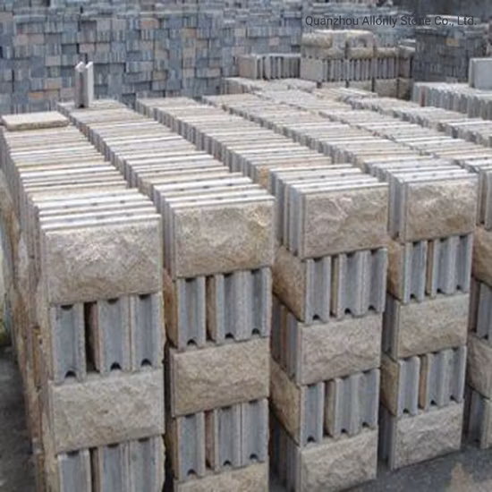 Pedra natural da parede do cogumelo do granito amarelo do ouro G682 para a fachada exterior ou o revestimento